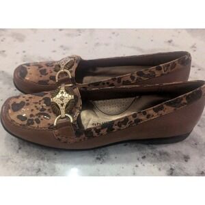 Bellini Womens Loafer Bobcat Brown Leather Suede Slip On‎ Shoes Size 6.5